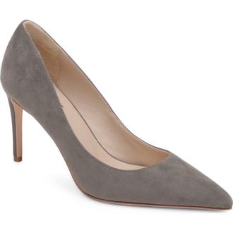L'agence Maelle Pointed Toe Pump in Smoke Suede at Nordstrom, Size 6.5