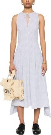 Loewe Sky Blue Crew Neck Midi Dress
