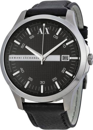 A|X Armani Exchange Armani AX Exchange Whitman Black Dial Black Leather Mens Watch AX2101