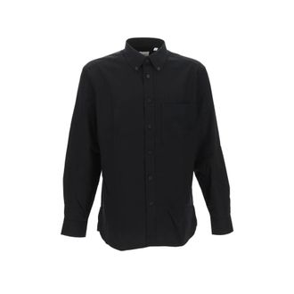 Burberry Oak Leaf Embroidered Stretch Cotton Shirt, Size XX-Small