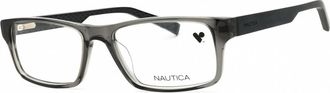 Nautica Mens Transparent Rectangular Eyeglass Frames N8159N