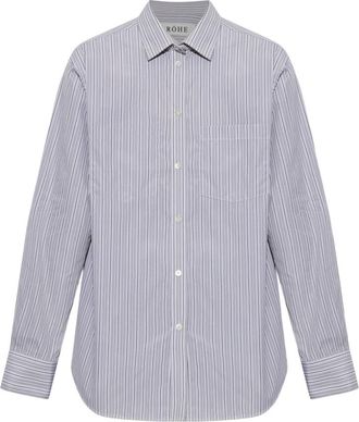 R&oacute;he Shirt met zak - Dames - Overhemden - Grijs - M - Katoen - Overhemden