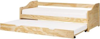 Beliani Cama nido infantil deslizante de madera clara de pino clara 90 x 200 cm Luneray