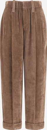 Brunello Cucinelli Pantaloni elasticizzati in viscosa e cashmere Woman 40