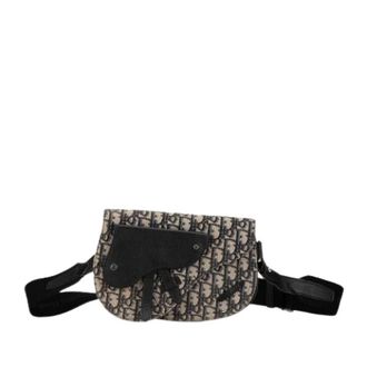 Dior Pre-owned Canvas Crossbody Bag - Dames - Pre-owned - Blauw - Maat: ONE Size