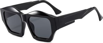 Generic Mens Large Frame Vacation Sunglasses Outdoor Womens Sports Driving Sun Glasses(Black)