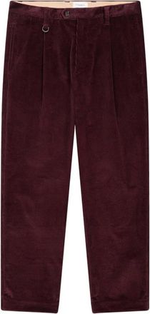 Paolo Pecora Classic Corduroy Trousers Rosso Aw25