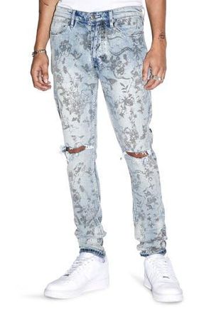 Ksubi Van Winkle Unearthly Floral Print Ripped Skinny Jeans in Denim at Nordstrom Rack, Size 34