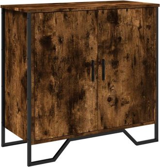 vidaXL Vidaxl - Aparador madera de ingeniería roble ahumado 78x35,5x74,5 cm