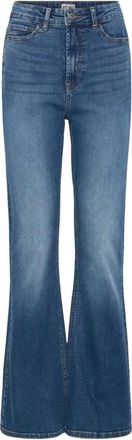 Ichi Ihtwiggy Flared High Waist Jeans - Dames - Flared Jeans - Blauw - W30 - Jeans