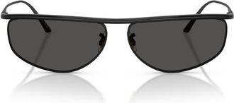 Oliver Peoples x KHAITE 59mm Oval Sunglasses in Matte Black/Black /Grey at Nordstrom