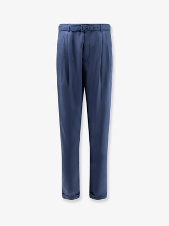 Saint Laurent Pantaloni in seta con cintura - SAINT LAURENT - gender_Man