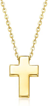 Ross-Simons 14kt Yellow Gold Cross Pendant Necklace
