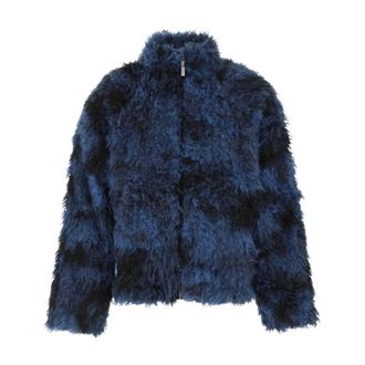 Alexander McQueen Tweekleurige eco-bontjas - Heren - Jassen - Blauw - Maat: M