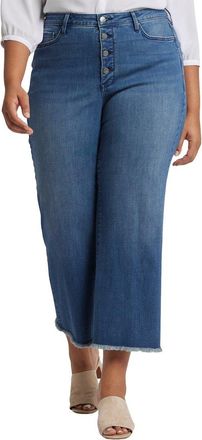 NYDJ Plus Teresa Mission Blue Wide Leg Jean