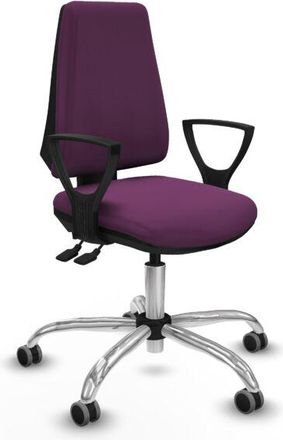 Piqueras y Crespo Piqueras Y Crespo - Elche As Similpiel Morado Brazos Fijos Base Cromada Ruedas Engomadas 65mm