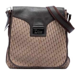 Dior Pre-owned Vintage Canvas Crossbody Tas - Dames - Pre-owned - Bruin - Maat: ONE Size Leer