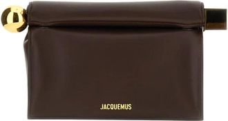 Jacquemus La Pochette Rond Carr&eacute; - female - Jacquemus - Clutches - Brown - ONE SIZE - Bags