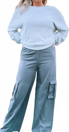 Crescent Cargo Straight Leg Pant In Charcoal