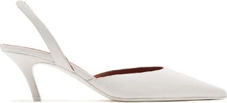 Amina Muaddi Sofia Sling leather Pumps, Brand Size 36.5 (US Size 6.5)