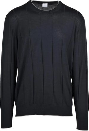 Eleventy Pullover met ronde hals - Heren - Ronde hals truien - Blauw - 2XL - Wol - Truien & Vesten