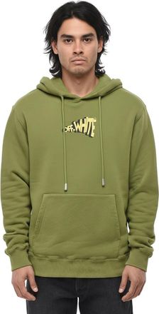 Off-white Green Regular Logo Hoodie