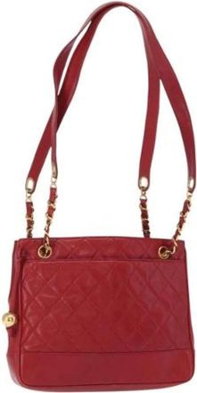 Chanel Pre-owned Shoulder Bags, female, Red, Size: ONE SIZE Pre-owned Vintage Shoulder Bag