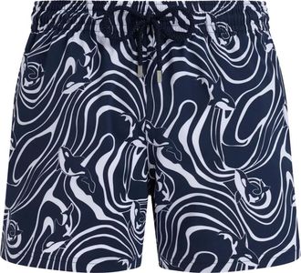 Vilebrequin orcas-print swim shorts - men - Recycled Polyester/Elastane - XXXL - Blue