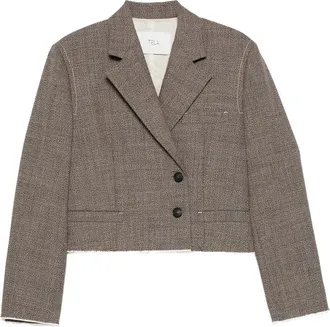 Tela Cropped Double-breasted Jacket