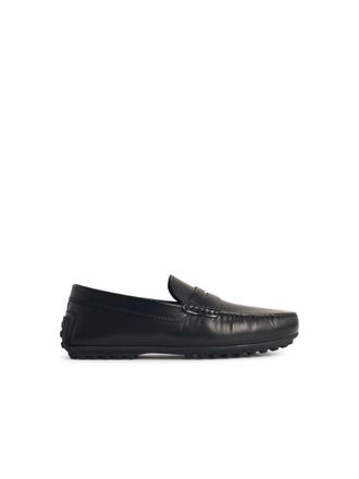 Tod's City Gommino Black Leather Loafers