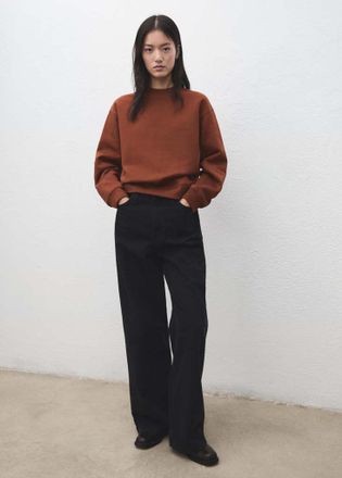 Mango Felpa tinta unita cotone rosso mattone - Donna - XS - MANGO