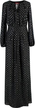 Max Mara Lidia Glitter-dotted Crepe Dress Size XS