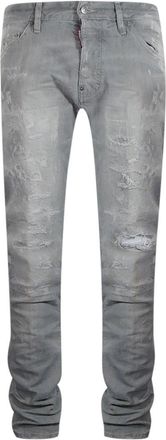 Dsquared2 Mens Cool Guy Jean Light Grey Denim Pants Cotton - Size 48 (Waist)