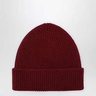 Le Bonnet Beanie in wool and Caregora in Wine