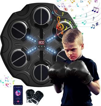 OEM Boxeo Musical, Transductor, Guantes De Boxeo, 3 L&aacute;mparas Led, Bluetooth, M&uacute;sica Inteligente De Peleas, Boxeo Infantil Y De Adultos, Seis Tops