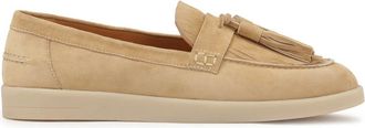 Kazar Instap halfschoenen met haken - Dames - Loafers - Beige - 35 EU - Su&egrave;de - Schoenen