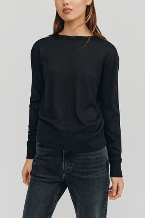 Kathryn McCarron Marguerite Paper Thin Cashmere Sweater in Black at Nordstrom, Size X-Small