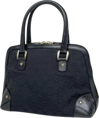 Gucci Pre-owned Handbags, female, Black, Size: ONE SIZE Pre-owned GG Canvas Handbag