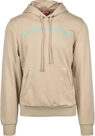 Diesel Khaki Graphic Cotton Hoodie