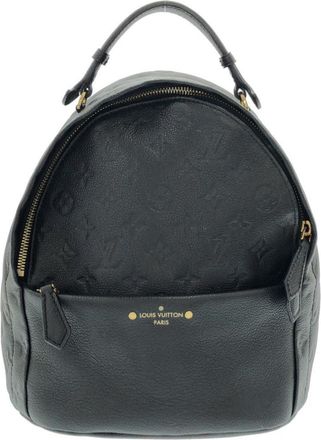 Louis Vuitton Black Leather Backpack (Pre-Owned)