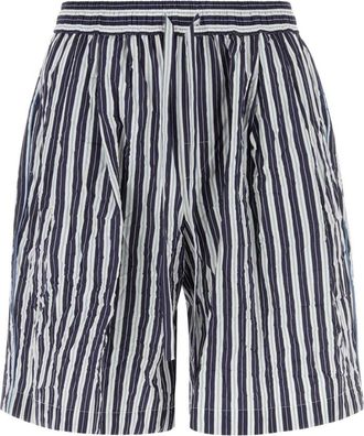 Dolce & Gabbana Navy Blue Stripes Shorts