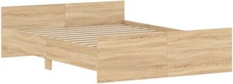 vidaXL Bed Frame without Mattress Sonoma Oak 135x190 cm Double Vidaxl