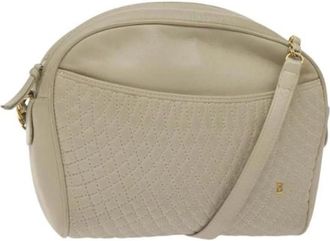 Bally Tweedehands leren schoudertassen - Dames - Vintage Schoudertas - Beige - ONE Size - Leer - Vintage