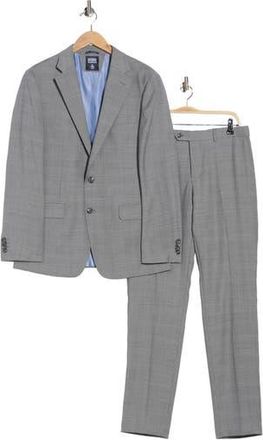 Original Penguin Two Button Notch Lapel Flap Pocket Suit in Grey/Red at Nordstrom Rack, Size 36 Regular