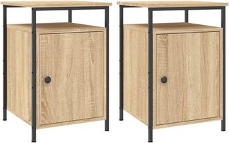 vidaXL Vidaxl - Bedside Cabinets 2 pcs Sonoma Oak 40x42x60 cm Engineered Wood