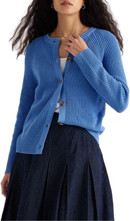 Seasalt Cornwall Potters Meadow Organic Cotton Cardigan in Knit Melange Sail at Nordstrom, Size 12 Us