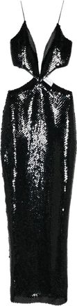 M&ocirc;not sequin cutout maxi dress - Black