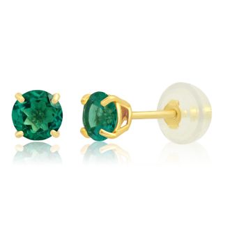 MAX + STONE 14k Yellow or White Gold 4mm Round Stud Earrings