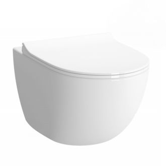 Vitra Sento Inodoro Compacto Sin Reborde 49,5cm + Asiento Ultrafino Con De Cierre Suaves (sentocompactrimless)