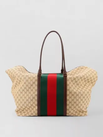 Gucci original gg canvas tote bag double handles